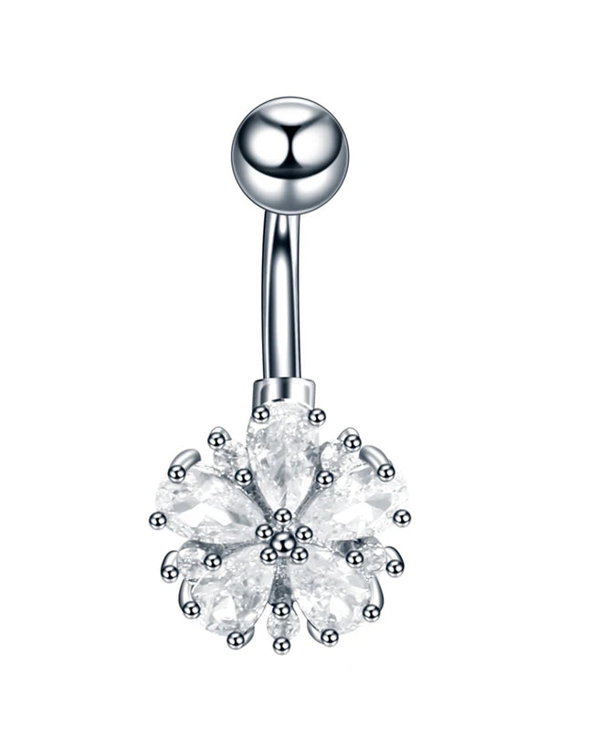 1PC Belly Button Piercing Crystal Ball Butterfly Navel Piercing Stainless Steel Belly Button Ring Cartilage Earring Jewelry