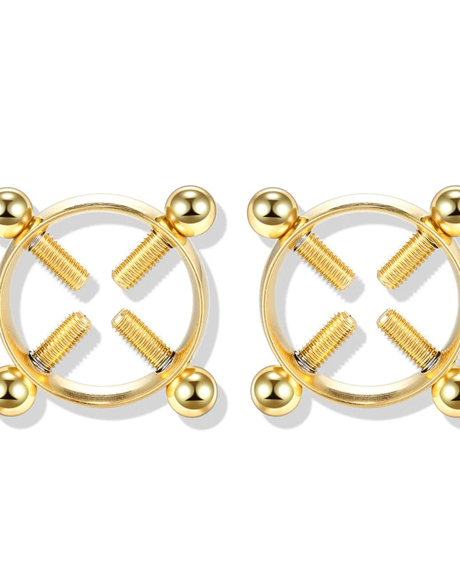 1Pair Stianless Steel Nipple Rings Piercing Jewelry Wholesale Women Sexy Clips Nipple Ring Clamps Pierced  Body Jewelry