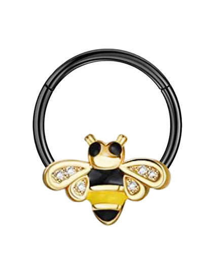 16G Stainless Steel Septum Ring Nose Hoop Ring Bee Bat Septum Piercing  Cartilage Hoop Helix Tragus Daith Small Earrings