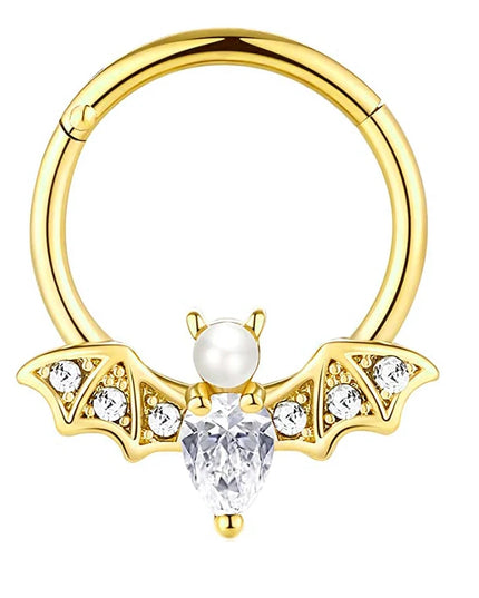 16G Stainless Steel Septum Ring Nose Hoop Ring Bee Bat Septum Piercing  Cartilage Hoop Helix Tragus Daith Small Earrings