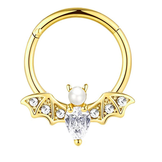 16G Stainless Steel Septum Ring Nose Hoop Ring Bee Bat Septum Piercing  Cartilage Hoop Helix Tragus Daith Small Earrings