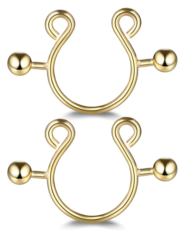 1Pair Stianless Steel Nipple Rings Piercing Jewelry Wholesale Women Sexy Clips Nipple Ring Clamps Pierced  Body Jewelry