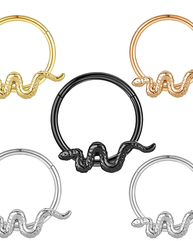 16G Stainless Steel Septum Ring Nose Hoop Ring Bee Bat Septum Piercing  Cartilage Hoop Helix Tragus Daith Small Earrings
