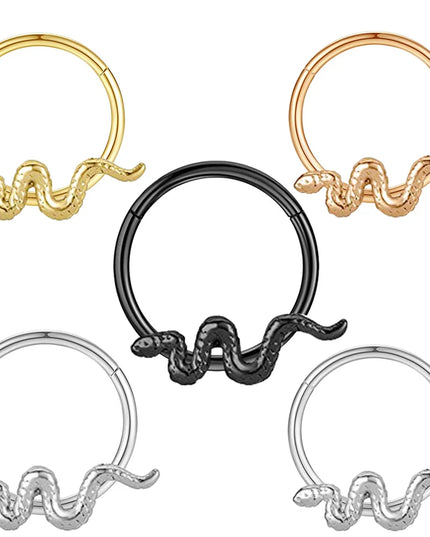 16G Stainless Steel Septum Ring Nose Hoop Ring Bee Bat Septum Piercing  Cartilage Hoop Helix Tragus Daith Small Earrings