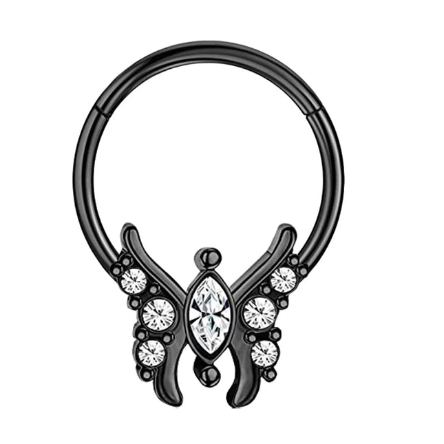16G Stainless Steel Septum Ring Nose Hoop Ring Bee Bat Septum Piercing  Cartilage Hoop Helix Tragus Daith Small Earrings