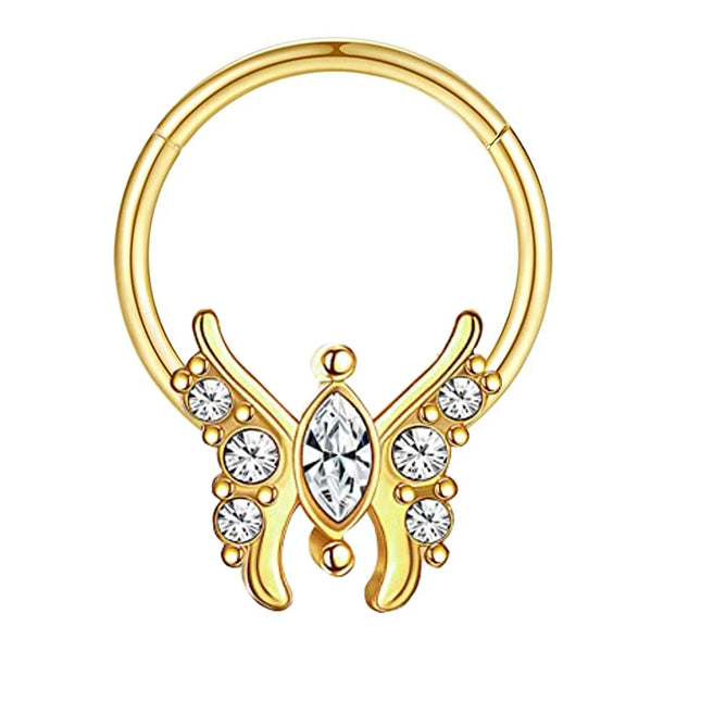 16G Stainless Steel Septum Ring Nose Hoop Ring Bee Bat Septum Piercing  Cartilage Hoop Helix Tragus Daith Small Earrings