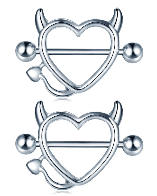 1Pair Stianless Steel Nipple Rings Piercing Jewelry Wholesale Women Sexy Clips Nipple Ring Clamps Pierced  Body Jewelry