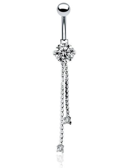 1PC Belly Button Piercing Crystal Ball Butterfly Navel Piercing Stainless Steel Belly Button Ring Cartilage Earring Jewelry