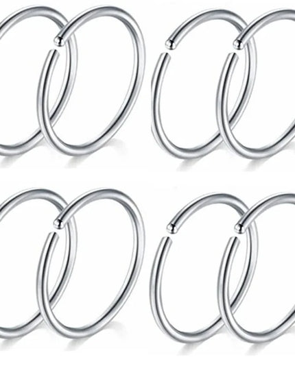 12/24/36Pcs L Shape Nose Ring Curve Pack Crystal Straight Nose Ring Set Nose Stud Lot Piercing Nariz Cuff Nase Pircing Nose Clip