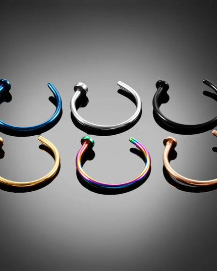 Women Men Stainless Steel Nose Ring Body C Style No Piercing Bone Clip Jewelry Nose Earring Piercing Fashion Jewelry