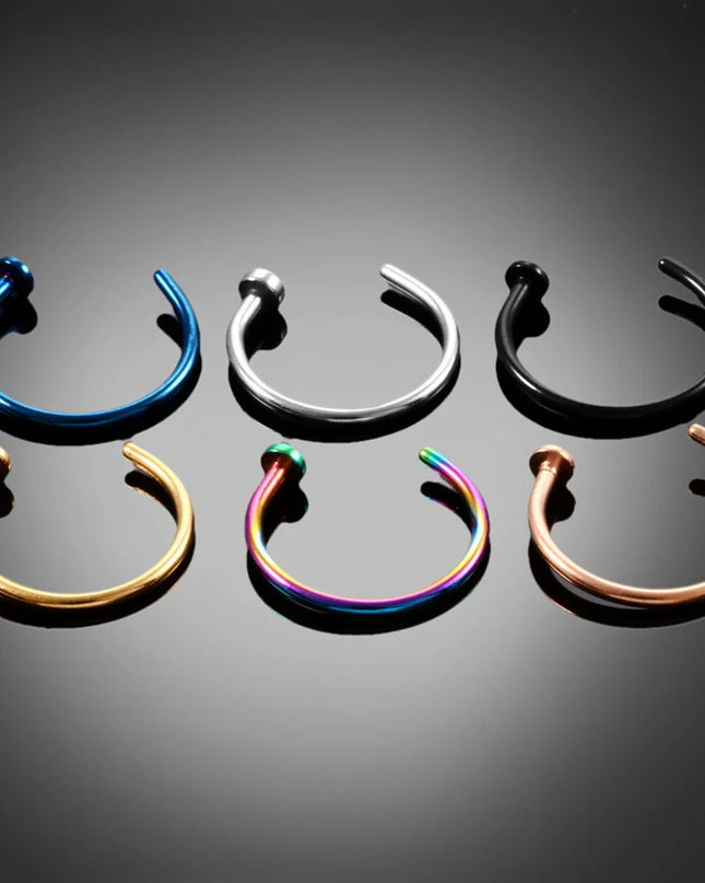 Women Men Stainless Steel Nose Ring Body C Style No Piercing Bone Clip Jewelry Nose Earring Piercing Fashion Jewelry