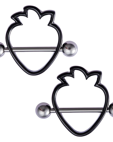 2pcs Stainless Steel Nipple Ring Piercing Barbell Shield Bar 14G Nipple Cover Adult Game for Women Sexy Breast Body Jewelry Gift