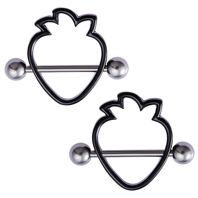 2pcs Stainless Steel Nipple Ring Piercing Barbell Shield Bar 14G Nipple Cover Adult Game for Women Sexy Breast Body Jewelry Gift