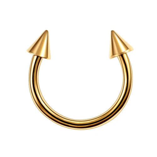 Stainless Steel Cone Spike Horseshoe Circular Septum Nose Ring Nipple Hoops Nose Septum Eyebrow Ear Piercing Body Jewelry
