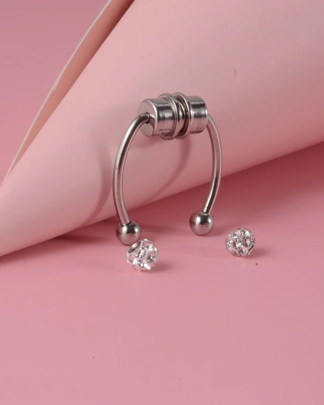 Fake Piercing Nose Ring Non Pierced Magnet Septum Hoop Horseshoe Magnetic Nose Ring Ear Clip Piercing Jewelry