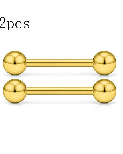 14G Tongue Rings Nipple Rings Surgical Steel Barbell Nipplering Body Piercing Jewelry for Women Men 12MM 14MM 16MM 18MM Bar Leng