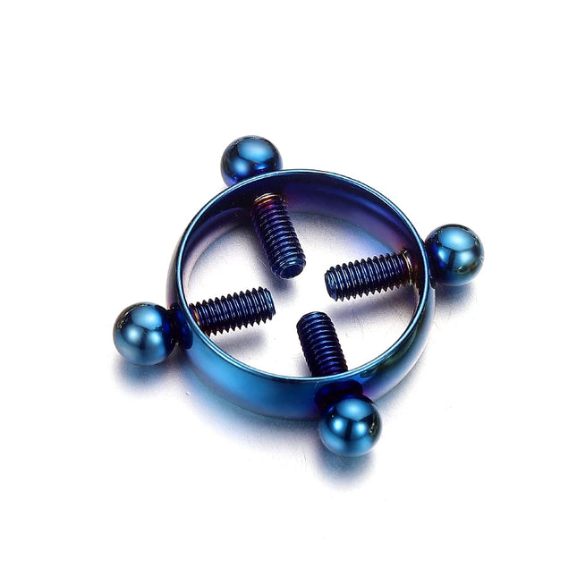 Fake Nipple Piercing Jewelry Screw Nipple Ring Clamps Stainless Steel Women Bra Breast Round Shield Body Jewelry 1 PC
