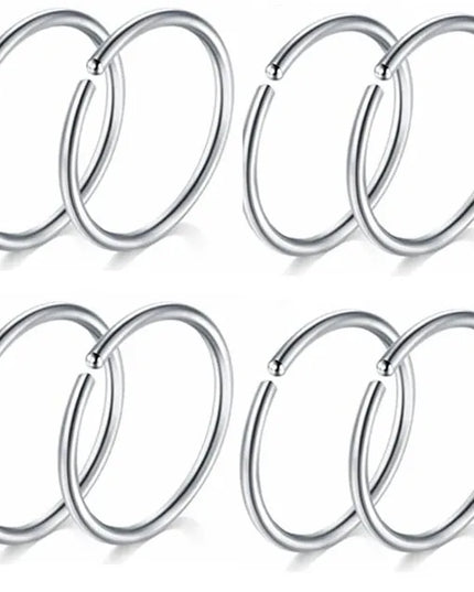 12/24/36Pcs L Shape Nose Ring Curve Pack Crystal Straight Nose Ring Set Nose Stud Lot Piercing Nariz Cuff Nase Pircing Nose Clip