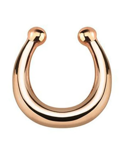 1PCS Stainless Steel Fake Nose Ring Clip On Septum Piercing Faux Hoop Indian Nose Ring Pircing Nariz Punk Body Piercing Jewelry