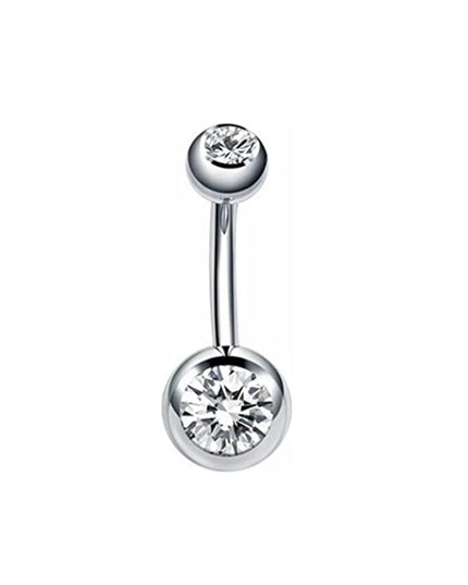 10 Style Belly Button Rings for Women Men Stainless Steel Navel Rings CZ Body Piercing Jewery 14G