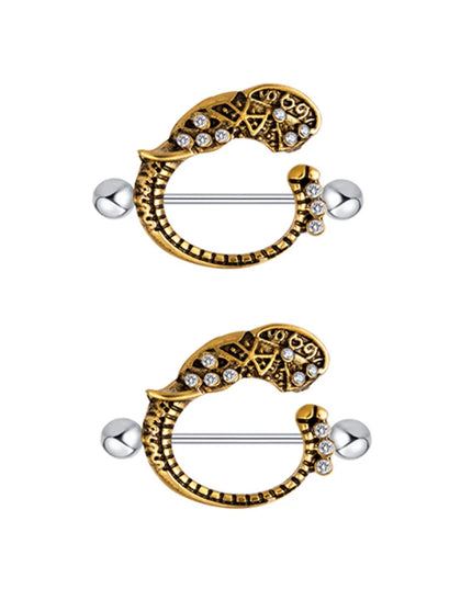 2PCS Heart Rings Nipple Ring Barbell Body Piercing Jewelry Sexy Crystal Gifts Love Hearts Nipple Bar Rings Sheild Drop Ship