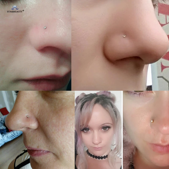 5 Pcs/Lot 1.5~4mm Gem 16G 6/8/10mm Bar Nose Ring Stud Helix Piercing Oreja Labret Lip Ring Ear Piercing Tragus Earrings Jewelry