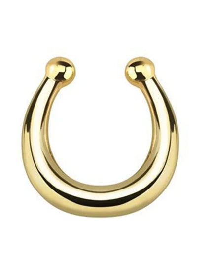 1PCS Stainless Steel Fake Nose Ring Clip On Septum Piercing Faux Hoop Indian Nose Ring Pircing Nariz Punk Body Piercing Jewelry