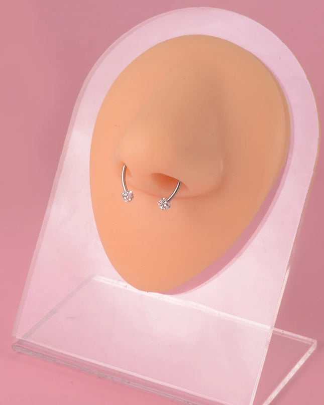 Fake Piercing Nose Ring Non Pierced Magnet Septum Hoop Horseshoe Magnetic Nose Ring Ear Clip Piercing Jewelry