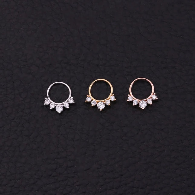 Nose Piercing Body Jewelry Part Nose Hoop Nostril Nose Ring Tiny Flower Helix Cartilage Tragus Ring