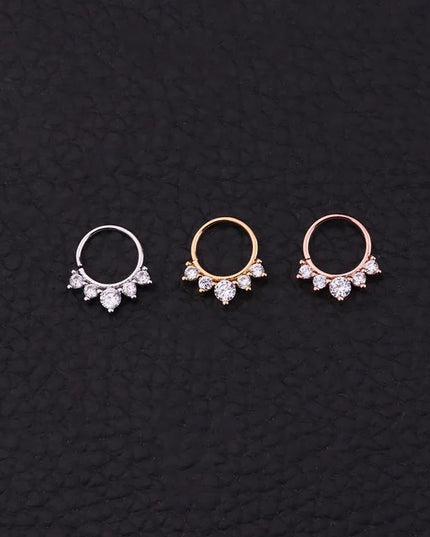 Nose Piercing Body Jewelry Part Nose Hoop Nostril Nose Ring Tiny Flower Helix Cartilage Tragus Ring