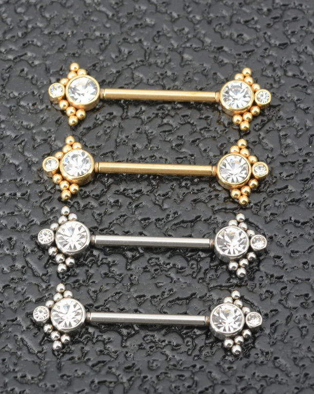 1 Pair 16G 1.2x14mm Plug-in Stainless Steel Barbell Piercing Sexy Women Nipple Piercing Jewelry Unthreaded Nipple Rings No Screw