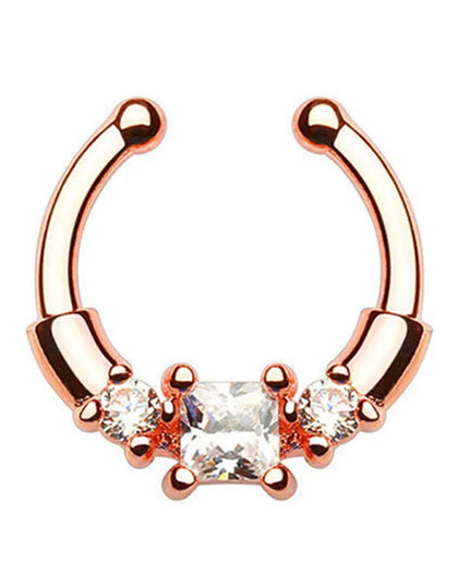 1PCS Stainless Steel Fake Nose Ring Clip On Septum Piercing Faux Hoop Indian Nose Ring Pircing Nariz Punk Body Piercing Jewelry
