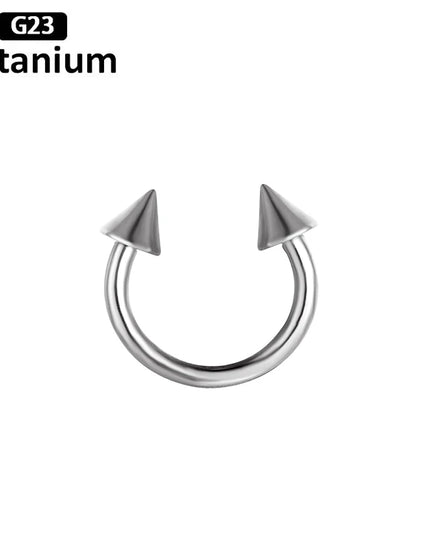F136 Titanium Hoop Nose Rings Internally Threaded  Septum Lip Circular Barbell Horseshoe Ear Tragus Helix Earrings Nose Piercing