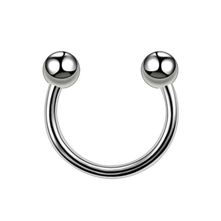 Stainless Steel Cone Spike Horseshoe Circular Septum Nose Ring Nipple Hoops Nose Septum Eyebrow Ear Piercing Body Jewelry
