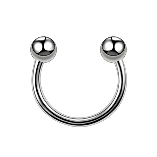 Stainless Steel Cone Spike Horseshoe Circular Septum Nose Ring Nipple Hoops Nose Septum Eyebrow Ear Piercing Body Jewelry