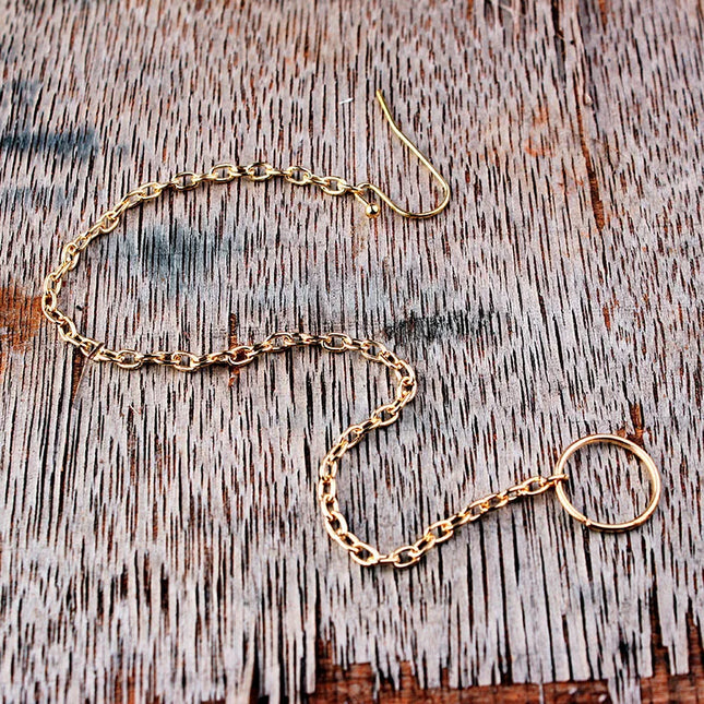 Retro Nose Ring Chain Earrings Hook Ring Round Nose Piercing Ear Bone Lip Rings Piercing Women Unique Body Jewelry