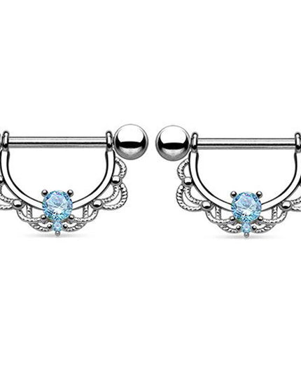 1 Pairs Sexy Heart Nipple Rings CZ Crystal Barbell Nipple Piercing Shield Women Man 316L Steel Body Piercing Jewelry Oreja 14G