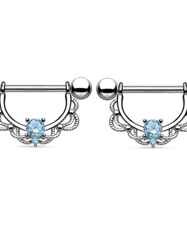 1 Pairs Sexy Heart Nipple Rings CZ Crystal Barbell Nipple Piercing Shield Women Man 316L Steel Body Piercing Jewelry Oreja 14G
