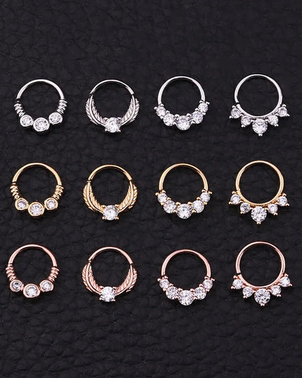 Nose Piercing Body Jewelry Part Nose Hoop Nostril Nose Ring Tiny Flower Helix Cartilage Tragus Ring