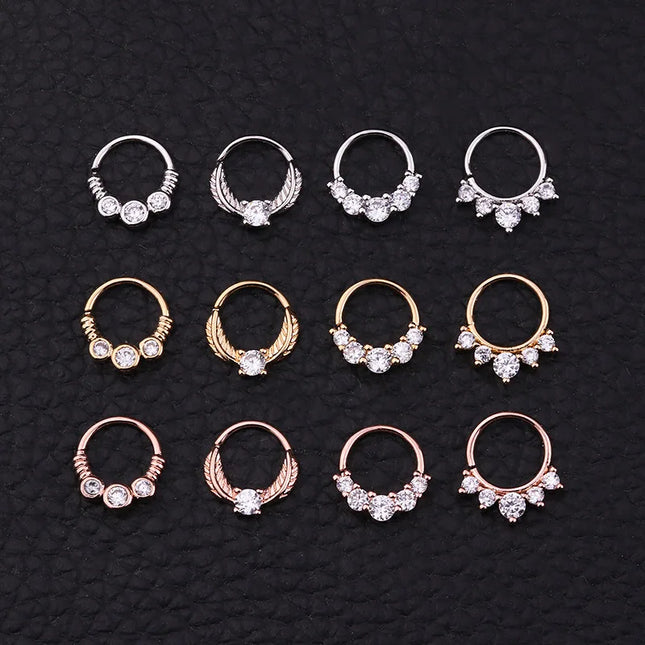 Nose Piercing Body Jewelry Part Nose Hoop Nostril Nose Ring Tiny Flower Helix Cartilage Tragus Ring