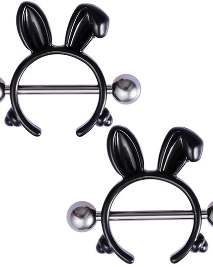 2pcs Stainless Steel Nipple Ring Piercing Barbell Shield Bar 14G Nipple Cover Adult Game for Women Sexy Breast Body Jewelry Gift