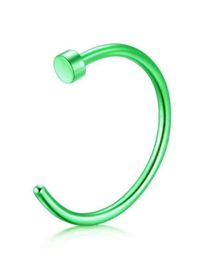 2PCS Stainlees Steel C Shape Nose Ring Women Girls Fake Piercing Hoop Stud Female Body Jewelry Party Gift