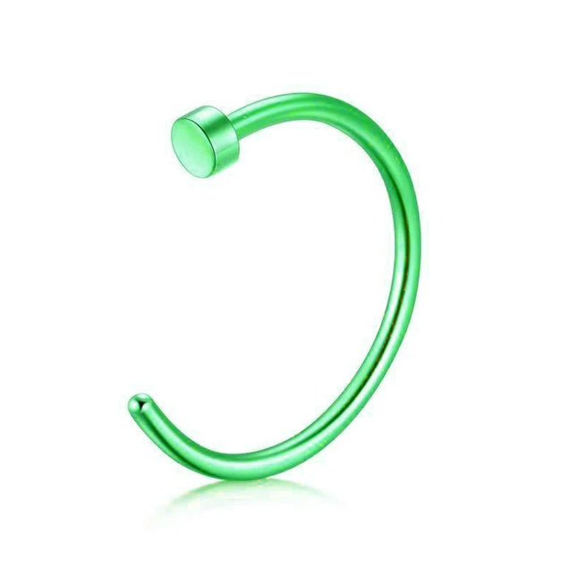 2PCS Stainlees Steel C Shape Nose Ring Women Girls Fake Piercing Hoop Stud Female Body Jewelry Party Gift