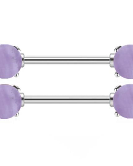 1Pair Stainless Steel Crystal Nipple Piercing Barbell Lot 14Gcharming Opal Nipple Piercing Jewelry Bulk Sexy Nipple Piercing Set