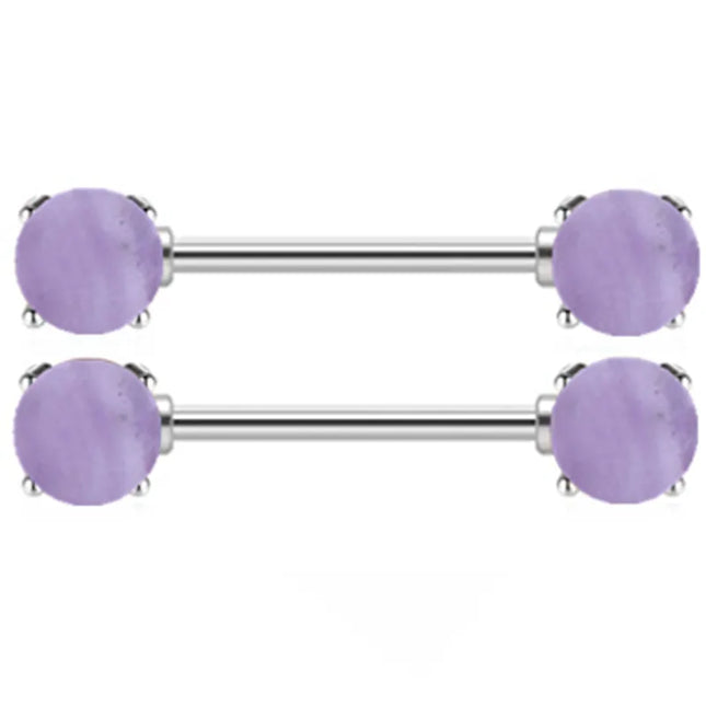 1Pair Stainless Steel Crystal Nipple Piercing Barbell Lot 14Gcharming Opal Nipple Piercing Jewelry Bulk Sexy Nipple Piercing Set