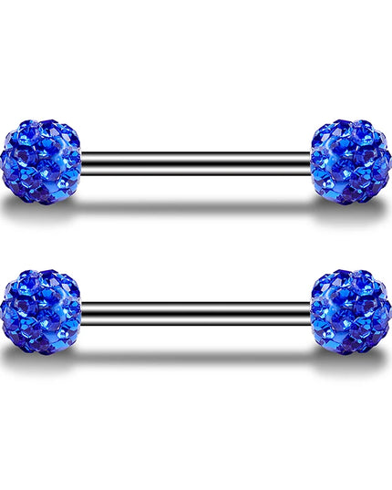 1Pair Stainless Steel Crystal Nipple Piercing Barbell Lot 14Gcharming Opal Nipple Piercing Jewelry Bulk Sexy Nipple Piercing Set
