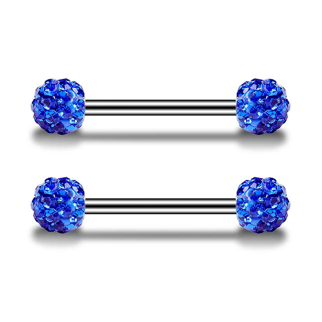 1Pair Stainless Steel Crystal Nipple Piercing Barbell Lot 14Gcharming Opal Nipple Piercing Jewelry Bulk Sexy Nipple Piercing Set