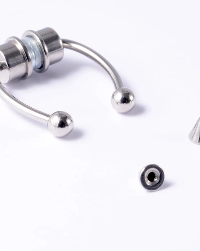 Fake Piercing Nose Ring Non Pierced Magnet Septum Hoop Horseshoe Magnetic Nose Ring Ear Clip Piercing Jewelry