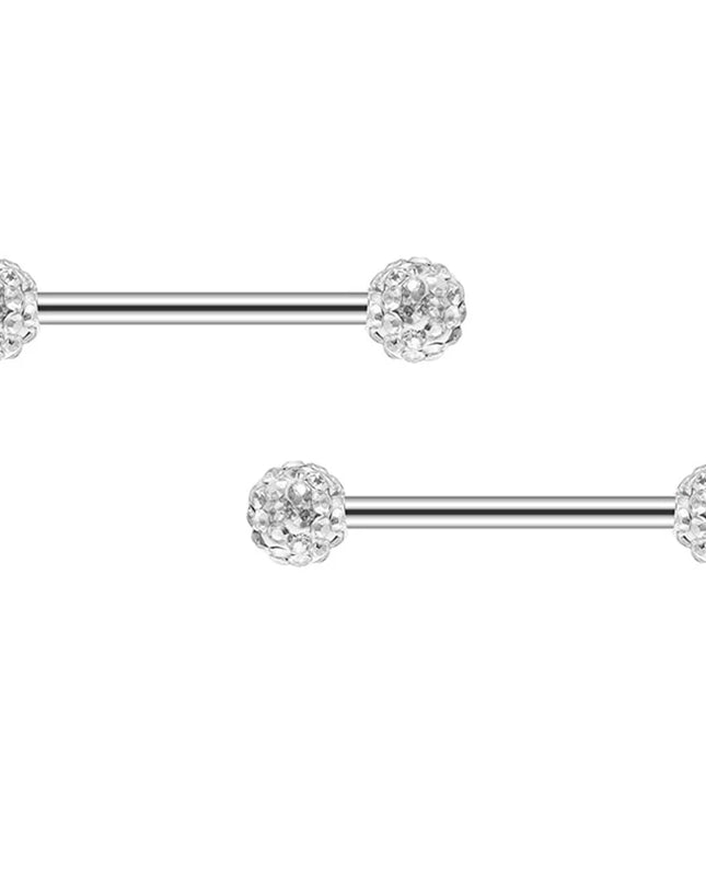 1 Pairs Sexy Heart Nipple Rings CZ Crystal Barbell Nipple Piercing Shield Women Man 316L Steel Body Piercing Jewelry Oreja 14G