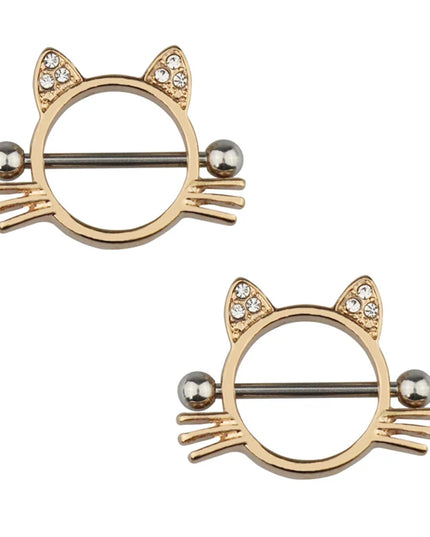 2pcs Stainless Steel Nipple Ring Piercing Barbell Shield Bar 14G Nipple Cover Adult Game for Women Sexy Breast Body Jewelry Gift